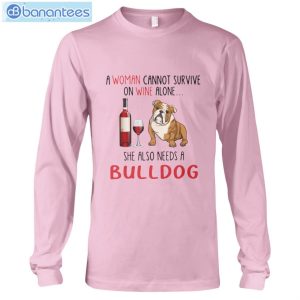 bulldog and wine she also needs a bulldog t shirt long sleeve tee 9 300x300 image Bulldog And Wine She Also Needs A Bulldog T-Shirt Long Sleeve Tee Product Photo 10
