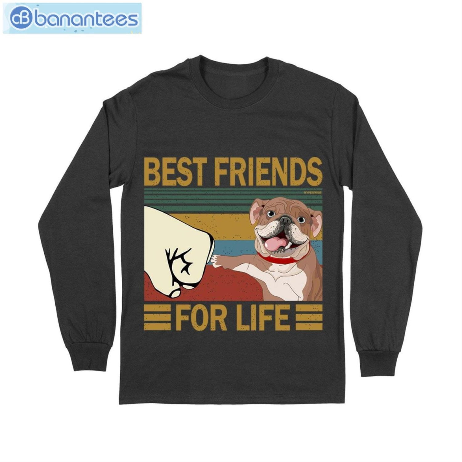 Bulldog Best Friends For Life Vintage T-Shirt Long Sleeve Tee Bulldog Best Friends For Life Vintage T-Shirt Long Sleeve Tee Product Photo 6
