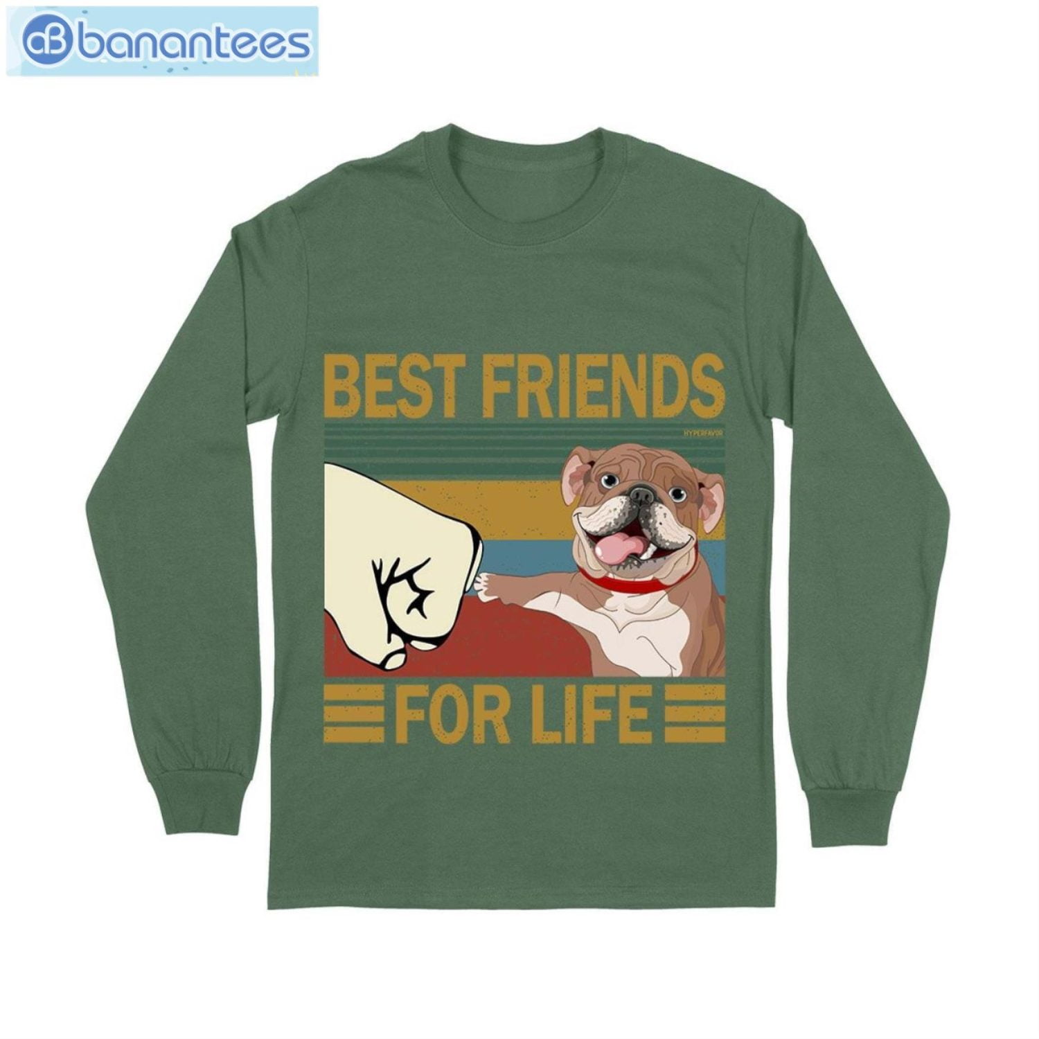 Bulldog Best Friends For Life Vintage T-Shirt Long Sleeve Tee Bulldog Best Friends For Life Vintage T-Shirt Long Sleeve Tee Product Photo 9