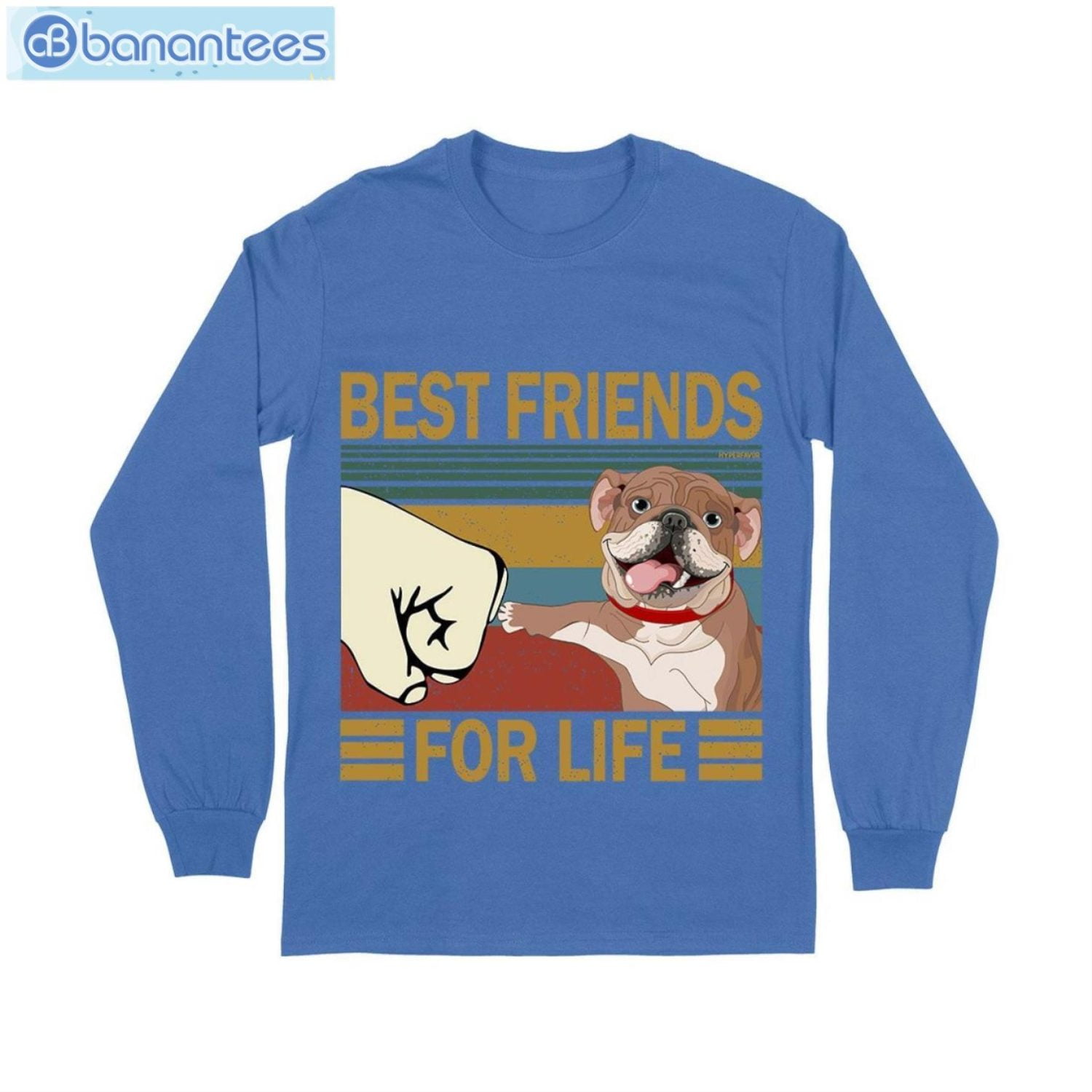 Bulldog Best Friends For Life Vintage T-Shirt Long Sleeve Tee Bulldog Best Friends For Life Vintage T-Shirt Long Sleeve Tee Product Photo 10