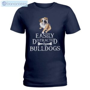 Bulldog Easily Distracted T-Shirt Long Sleeve Tee Product Photo 2