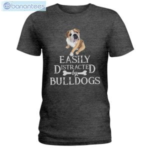 Bulldog Easily Distracted T-Shirt Long Sleeve Tee Product Photo 3