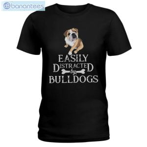 Bulldog Easily Distracted T-Shirt Long Sleeve Tee Product Photo 1
