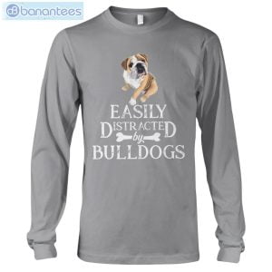 Bulldog Easily Distracted T-Shirt Long Sleeve Tee Product Photo 8