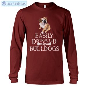Bulldog Easily Distracted T-Shirt Long Sleeve Tee Product Photo 9