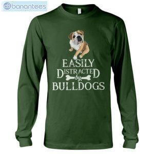 Bulldog Easily Distracted T-Shirt Long Sleeve Tee Product Photo 10