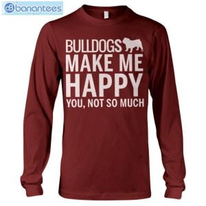 bulldog makes me happy t shirt long sleeve tee 8 300x300 image Bulldog Makes Me Happy T-Shirt Long Sleeve Tee Product Photo 9
