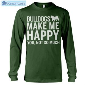 bulldog makes me happy t shirt long sleeve tee 9 300x300 image Bulldog Makes Me Happy T-Shirt Long Sleeve Tee Product Photo 10