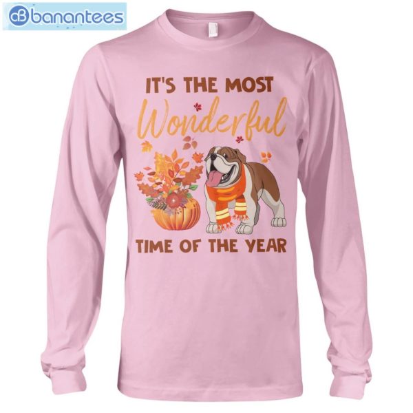 Bulldog Most Wonderful Time Of Year T-Shirt Long Sleeve Tee Product Photo 10
