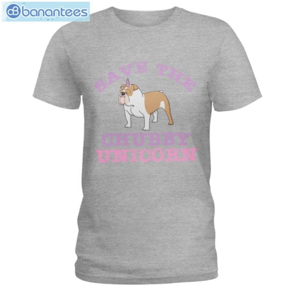 Bulldog Save The Chubby Unicorn T-Shirt Long Sleeve Tee Product Photo 4