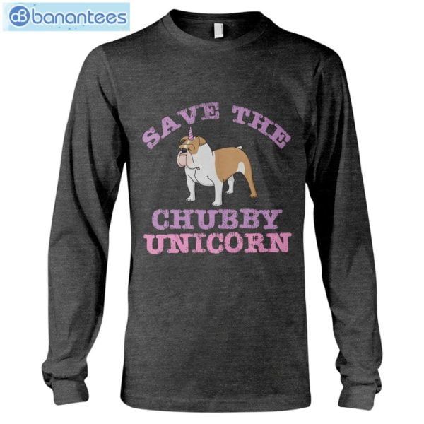 Bulldog Save The Chubby Unicorn T-Shirt Long Sleeve Tee Product Photo 7