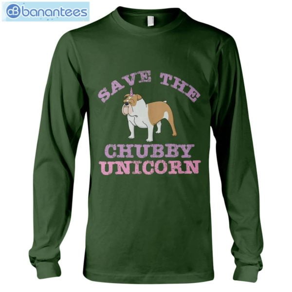 Bulldog Save The Chubby Unicorn T-Shirt Long Sleeve Tee Product Photo 10
