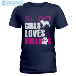 Bulldog This Girl Loves T-Shirt Long Sleeve Tee Product Photo 2