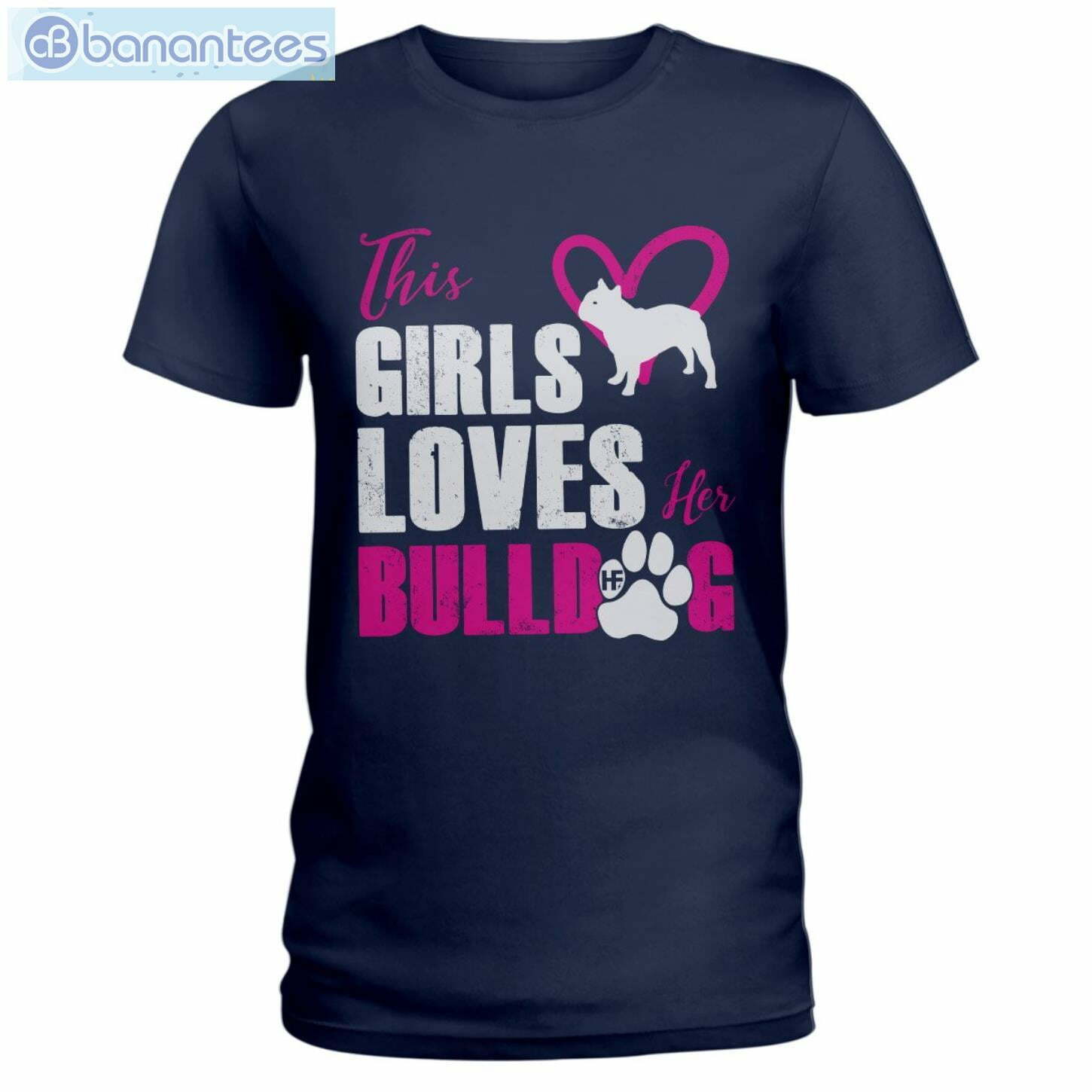 Bulldog This Girl Loves T-Shirt Long Sleeve Tee Bulldog This Girl Loves T-Shirt Long Sleeve Tee Product Photo 2