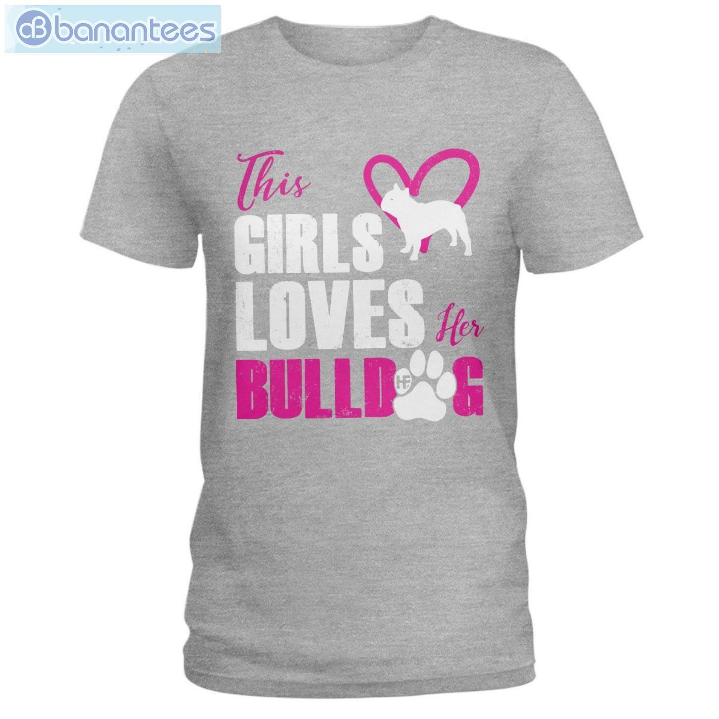 Bulldog This Girl Loves T-Shirt Long Sleeve Tee Bulldog This Girl Loves T-Shirt Long Sleeve Tee Product Photo 4