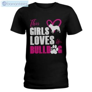 Bulldog This Girl Loves T-Shirt Long Sleeve Tee Product Photo 1