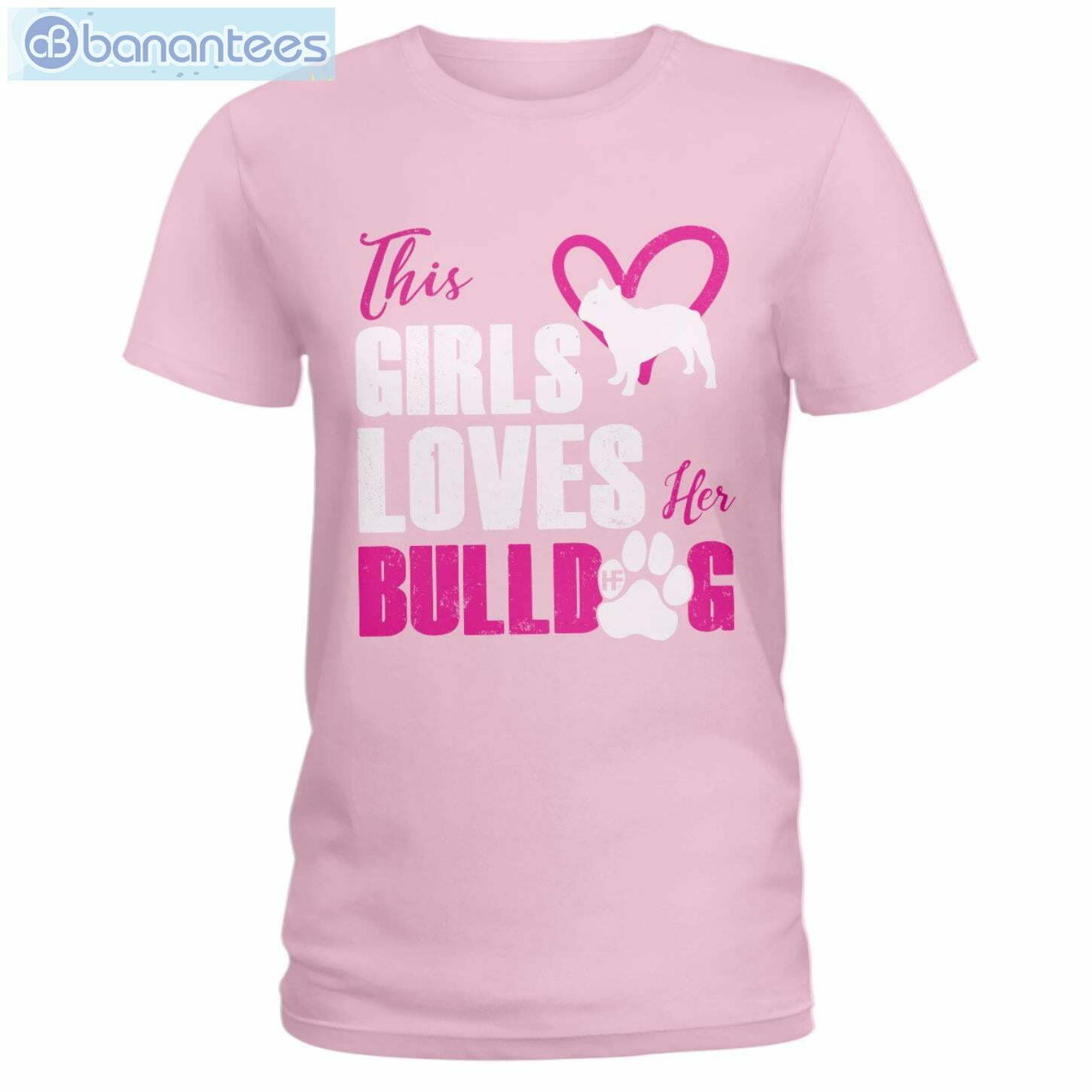 Bulldog This Girl Loves T-Shirt Long Sleeve Tee Bulldog This Girl Loves T-Shirt Long Sleeve Tee Product Photo 5