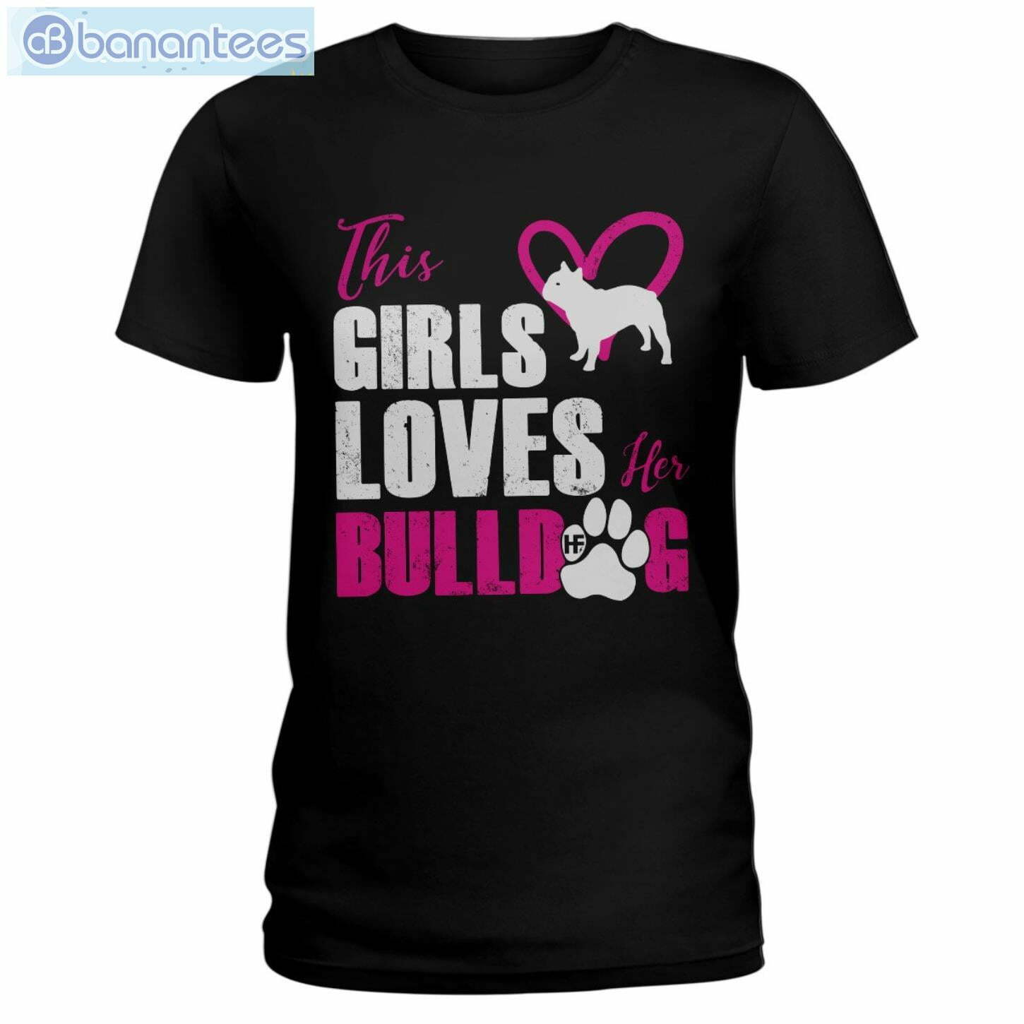 Bulldog This Girl Loves T-Shirt Long Sleeve Tee Bulldog This Girl Loves T-Shirt Long Sleeve Tee Product Photo 1