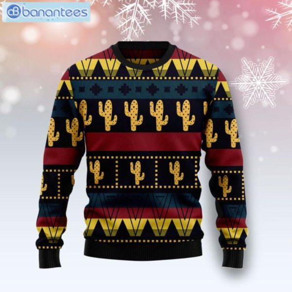 Cactus Knitting Patern Christmas Ugly Sweater Product Photo 1