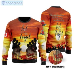 Canadian Veterans Lest The Forget Christmas Ugly Sweater Product Photo 1