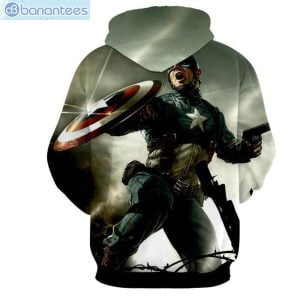 Captain America During War All Over Print 3D Hoodie Product Photo 1
