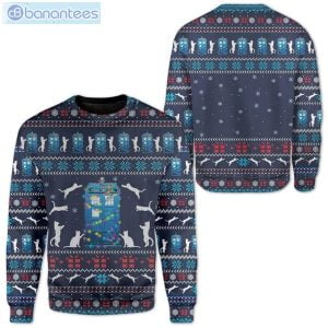 Cat And Christmas House Ugly Christmas Sweater Product Photo 1