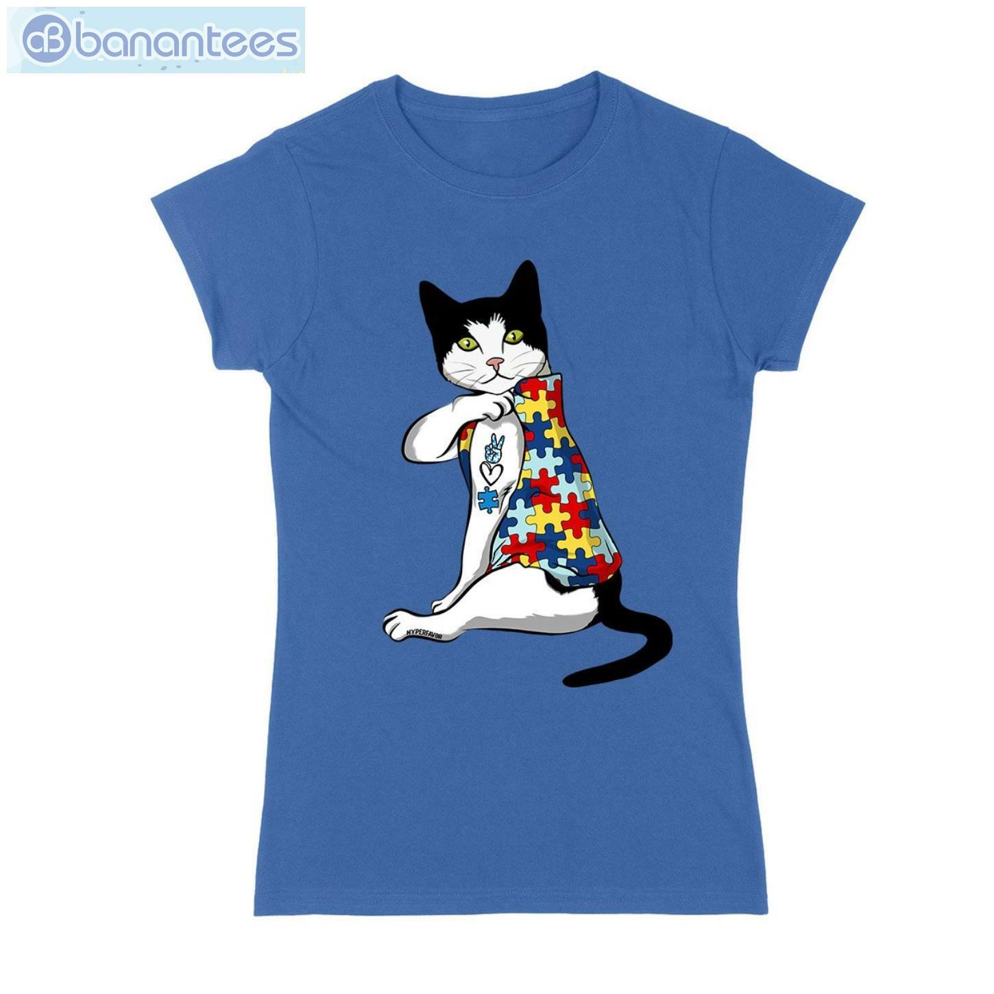 Cat Autism Awareness Peace Love T-Shirt Long Sleeve Tee Cat Autism Awareness Peace Love T-Shirt Long Sleeve Tee Product Photo 3