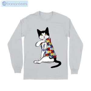 cat autism awareness peace love t shirt long sleeve tee 8 300x300 image Cat Autism Awareness Peace Love T-Shirt Long Sleeve Tee Product Photo 9