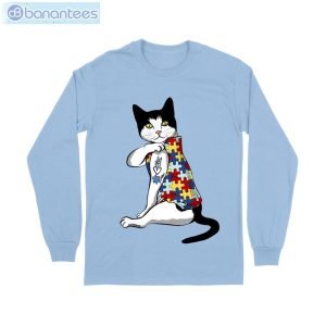 cat autism awareness peace love t shirt long sleeve tee 9 300x300 image Cat Autism Awareness Peace Love T-Shirt Long Sleeve Tee Product Photo 10