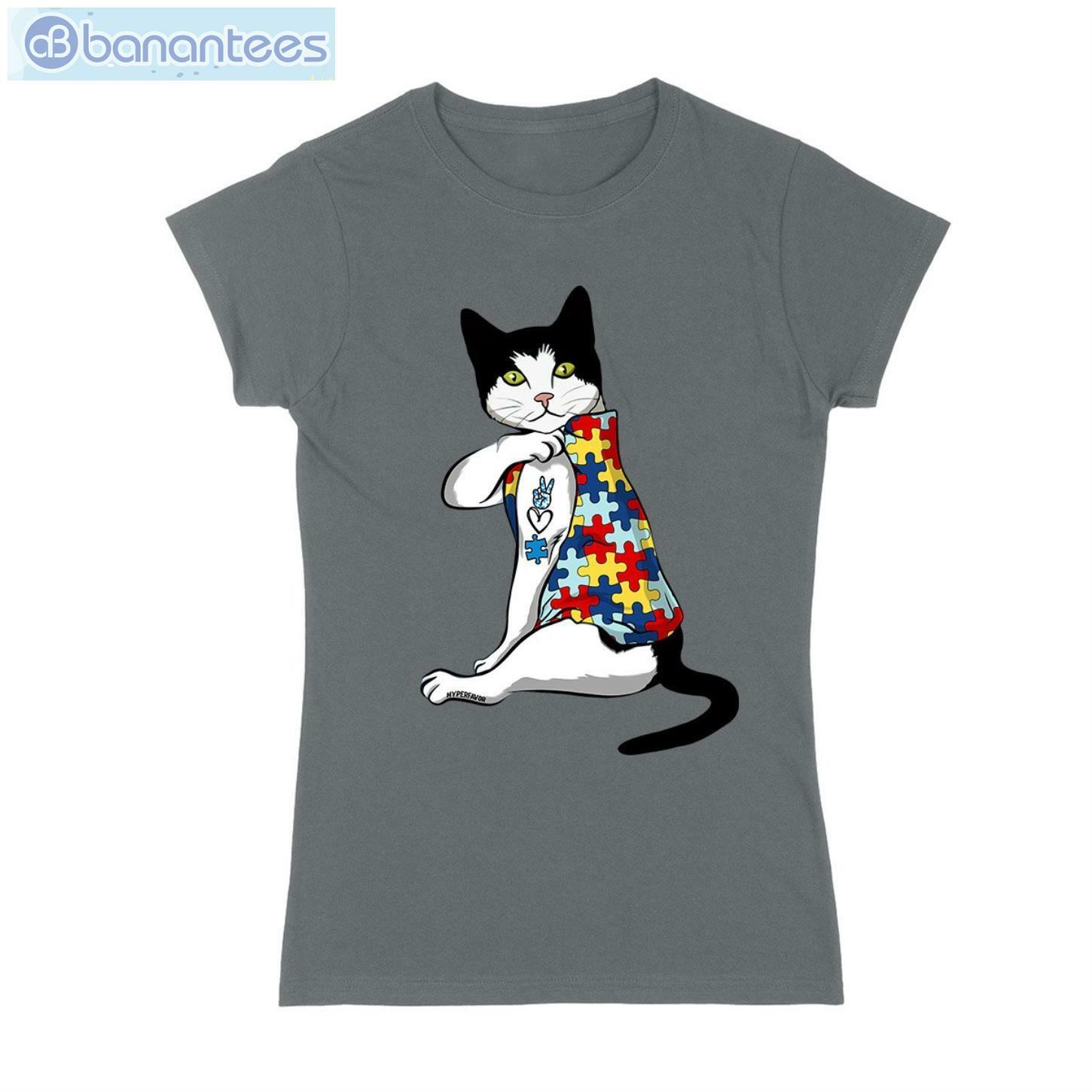 Cat Autism Awareness Peace Love T-Shirt Long Sleeve Tee Cat Autism Awareness Peace Love T-Shirt Long Sleeve Tee Product Photo 1