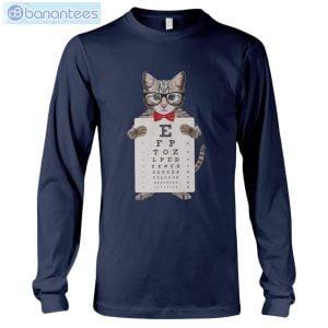cat eye chart t shirt long sleeve tee 8 300x300 image Cat Eye Chart T-Shirt Long Sleeve Tee Product Photo 9