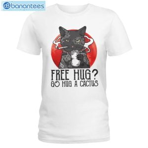 Cat Free Hug Go Hug A Cactus T-Shirt Long Sleeve Tee Product Photo 1