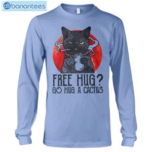 Cat Free Hug Go Hug A Cactus T-Shirt Long Sleeve Tee Product Photo 10