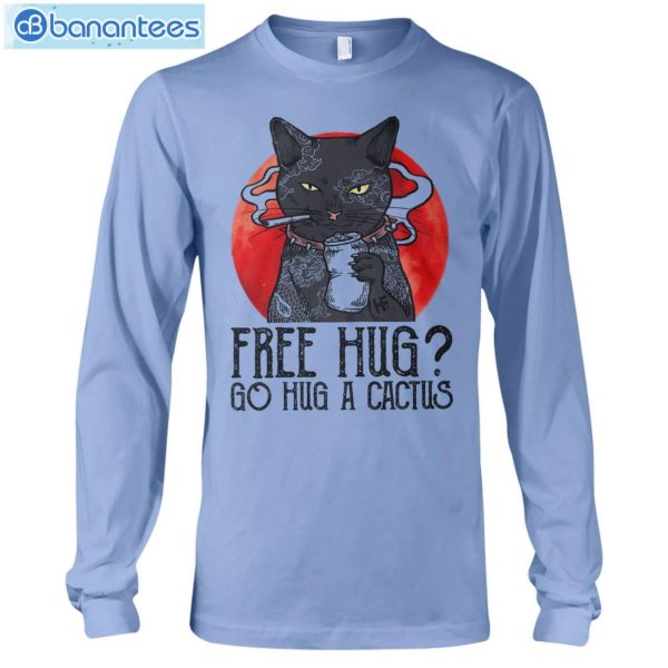 Cat Free Hug Go Hug A Cactus T-Shirt Long Sleeve Tee Product Photo 10