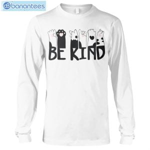 Cat Hand Be Kind T-Shirt Long Sleeve Tee Product Photo 6
