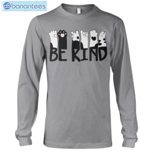 Cat Hand Be Kind T-Shirt Long Sleeve Tee Product Photo 7