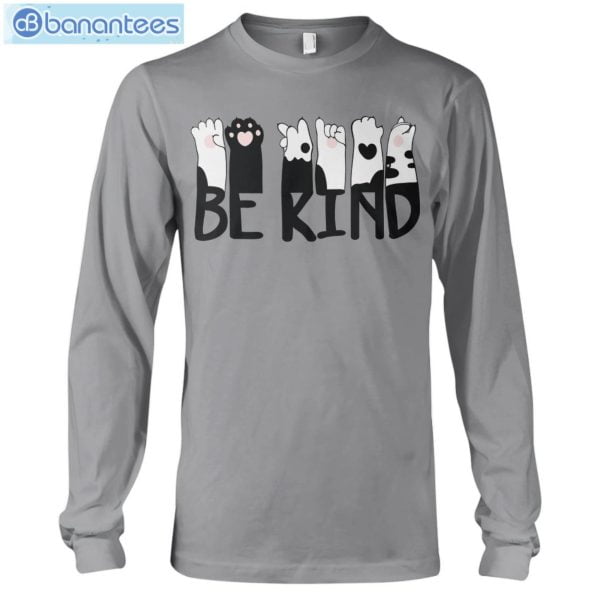 Cat Hand Be Kind T-Shirt Long Sleeve Tee Product Photo 7