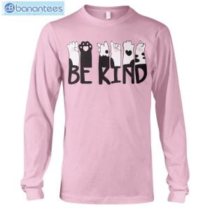 Cat Hand Be Kind T-Shirt Long Sleeve Tee Product Photo 9