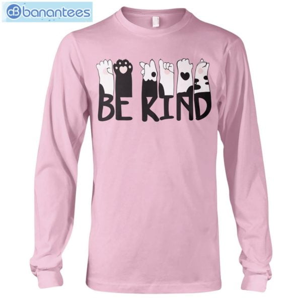 Cat Hand Be Kind T-Shirt Long Sleeve Tee Product Photo 9