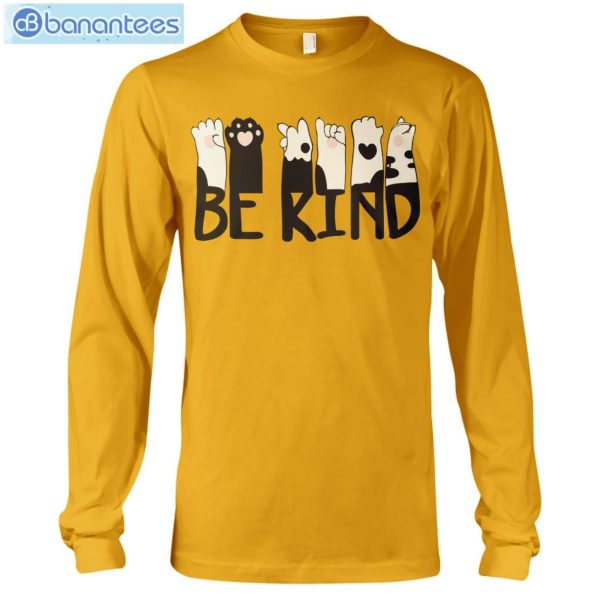 Cat Hand Be Kind T-Shirt Long Sleeve Tee Product Photo 10