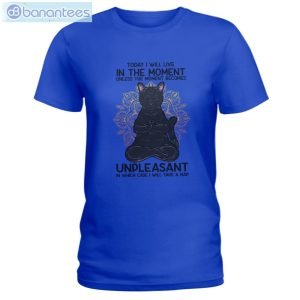 Cat Meditation I Will Live In The Moment T-Shirt Long Sleeve Tee Product Photo 3