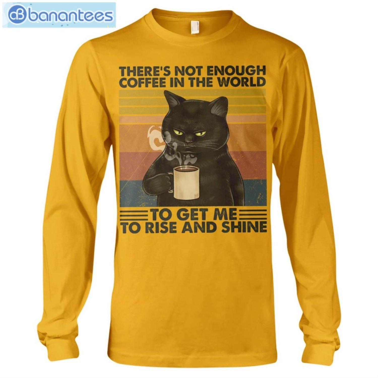 Cat Not Enough Coffee In The World T-Shirt Long Sleeve Tee Cat Not Enough Coffee In The World T-Shirt Long Sleeve Tee Product Photo 9