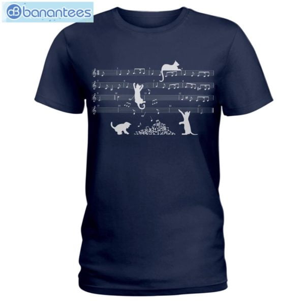 Cat Playing Piano T-Shirt Long Sleeve Tee Product Photo 3
