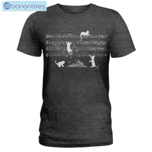 Cat Playing Piano T-Shirt Long Sleeve Tee Product Photo 4