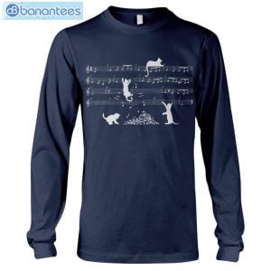 Cat Playing Piano T-Shirt Long Sleeve Tee Product Photo 7