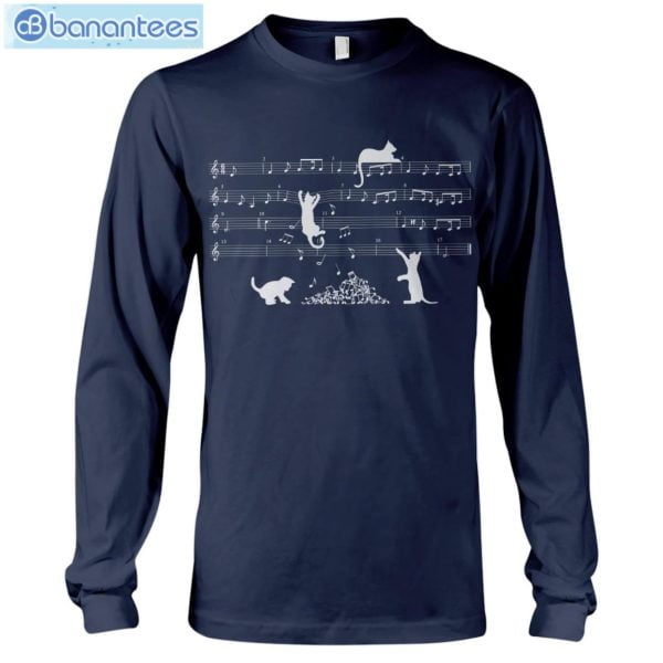 Cat Playing Piano T-Shirt Long Sleeve Tee Product Photo 7