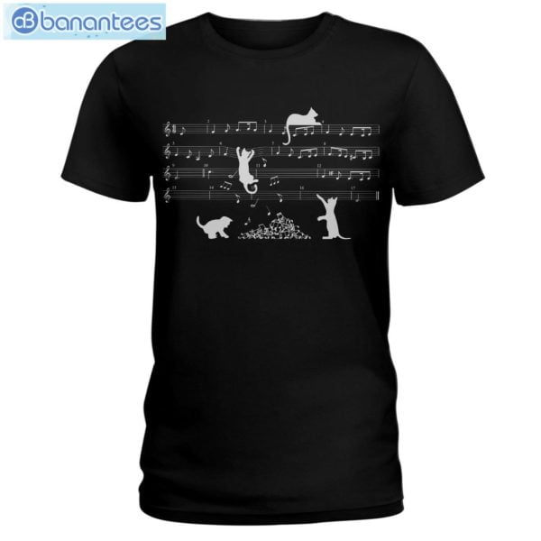Cat Playing Piano T-Shirt Long Sleeve Tee Product Photo 1