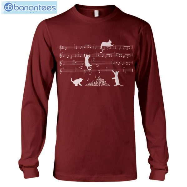 Cat Playing Piano T-Shirt Long Sleeve Tee Product Photo 8