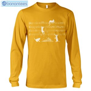 Cat Playing Piano T-Shirt Long Sleeve Tee Product Photo 9