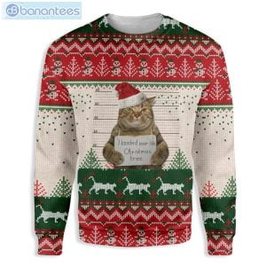 Cat Prisoner I Knocked Over The Christmas Tree Christmas Ugly Sweater Product Photo 1